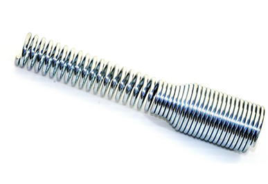 ressort de compression à spires et diamètre variables - compression spring with variable coils and diameter